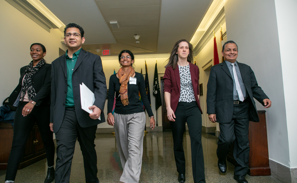 people walking in a building