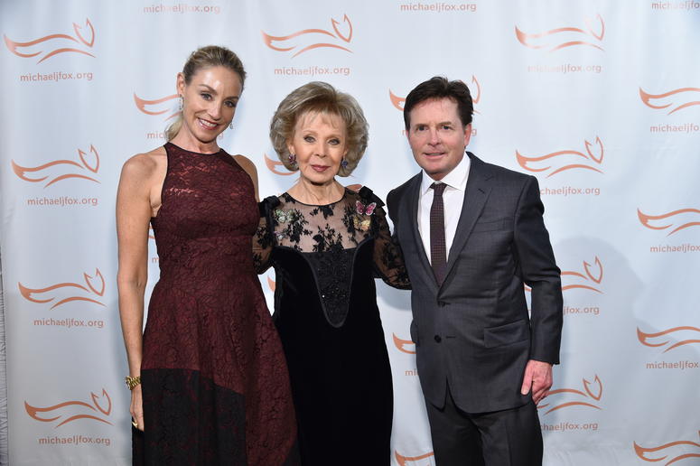 2015 Funny Thing_Lily Safra with Michael J. Fox and Tracy Pollan_The Michael J. Fox Foundation courtesy of Getty Images Mike Coppola (1).JPG