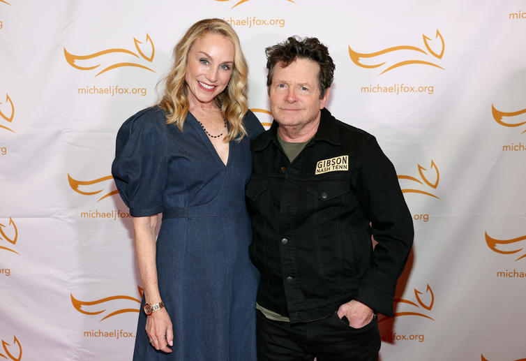 MJF and Tracy Pollan on Country Thing red carpet