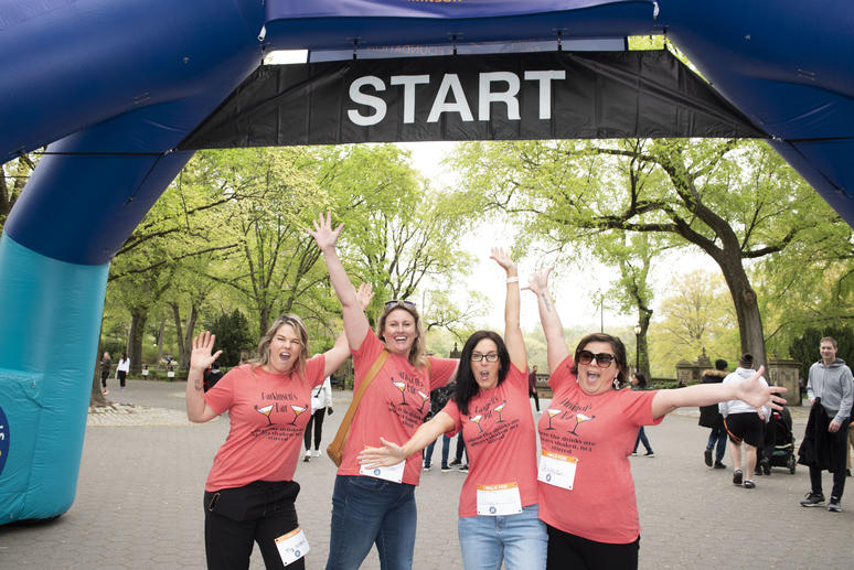 PUW attendees celebrate at the 1.2 mile walk start line