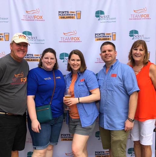 Harmon family posing at the event