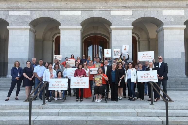 MJFF staff joined Parkinson’s patients, care partners, local organizations and state legislators to call for the passage of a California bill that aims to fund Parkinson’s research.