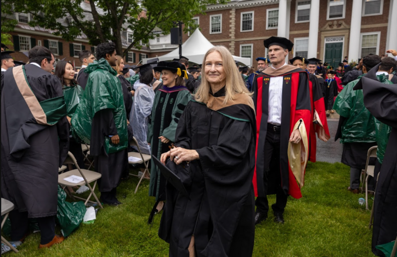Debi Brooks delivers remarks at Dartmouth's Tuck School of Business