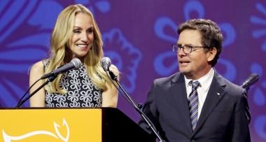 Tracy Pollan and Michael J. Fox