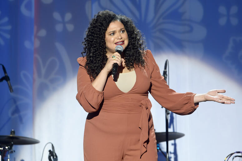 woman onstage