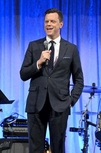 man onstage