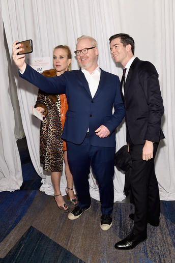 Jeannie and Jim Gaffigan with John Mulaney