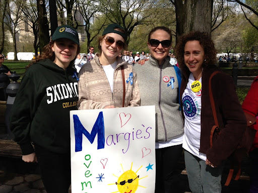 Margie's Movement supporters with sign at the Unity Walk