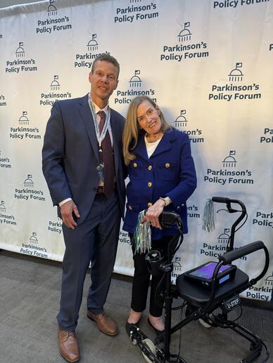 Steve Yellen at the Parkinson's Policy Forum with U.S. Representative Jennifer Wexton.
