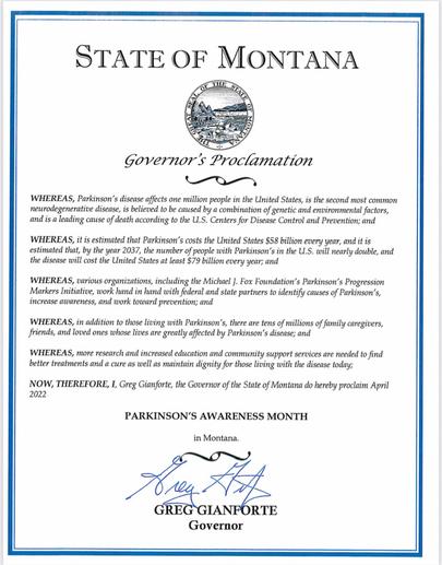 Montana proclamation