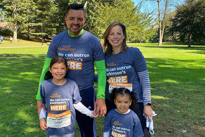 Salas family participating in Virtual 5k/10k