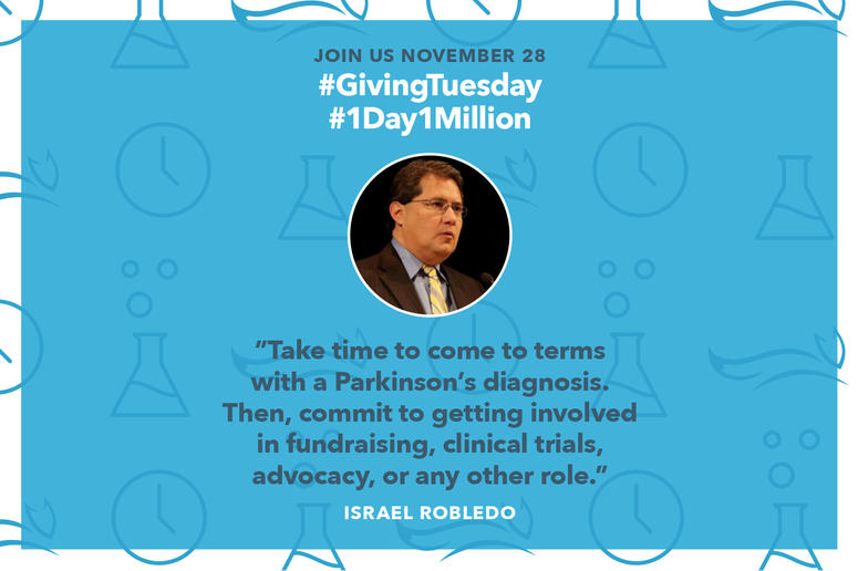 Quote from Patient Council member Israel Robledo used for Giving Tuesday 2018.