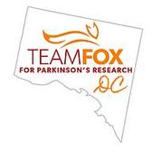 Red and Orange Team Fox Young Professionals Logo with leaping fox