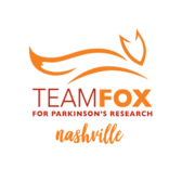 Red and Orange Team Fox Young Professionals Logo with leaping fox