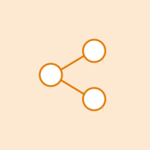 Illustrated social share icon.