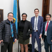 People inside a Capitol Hill building.