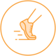 minimalist line drawing of a running shoe