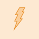 Illustrated lightning bolt.
