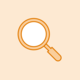 Illustrated magnifying glass.