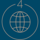 Illustrated globe with number 4.