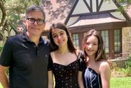 Allan Cole and his daughters
