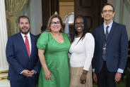 MJFF’s Director of State Government Relations, Julia Pitcher (second from left) meets with California officials.