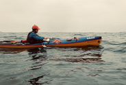 Charlie Daly in a kayak
