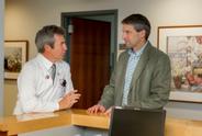 Doctor talking to patient