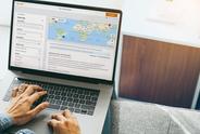 Person on a laptop using Fox Trial Finder.