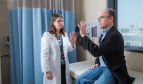Patient in Doctor's office.