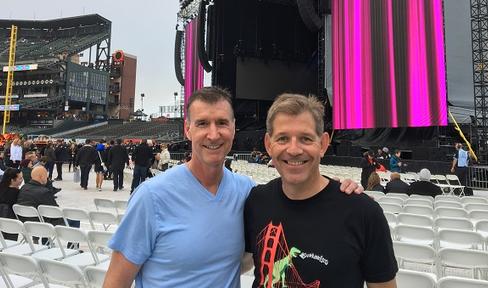 Author and person with Parkinson's John L. Lipp with his husband Peter.