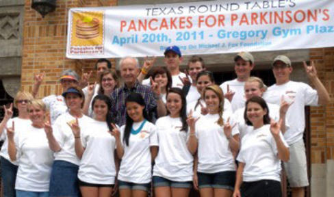 UT Austin Students Honor Longtime Faculty Member at 2nd Annual Longhorn Pancakes for Parkinson's Event