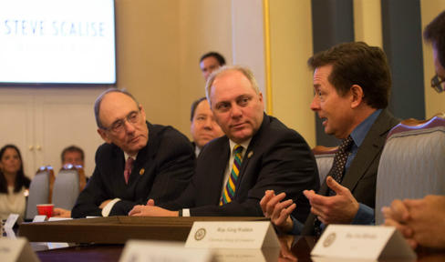Michael J. Fox Leads 200 Parkinson's Disease Advocates on Capitol Hill