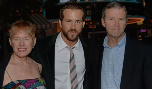 Ryan Reynolds with his mother and father