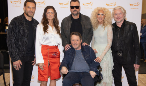 Michael J. Fox alongside 'Country Thing' headliners Eric Church and Little Big Town.