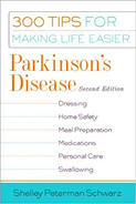 Book cover for the second edition of "Parkinson's Disease: 300 Tips for Making Life Easier."