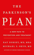 A photo of the cover of the book "The Parkinson's Plan."