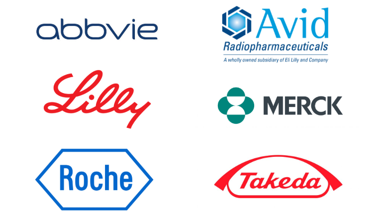 Abbvie, Avid Radiopharmaceuticals, Lilly, Merck, Roche, Takeda