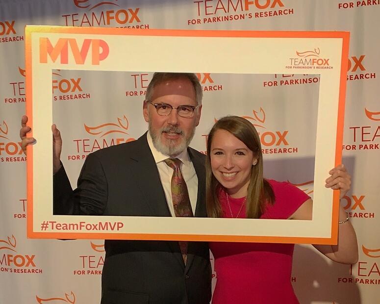 Madison with her dad, Gary, at the 2018 MVP Awards Celebration.