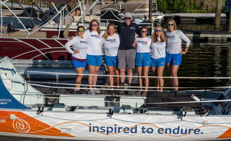 Human Powered Potential Second Wave crew members Andrea Vigil, Megan Laughlin, Becky Watt, Elizabeth Hall, Maureen Twohig and Ashley Ellis join Co-Founder, First Wave Captain and Second Wave Coach Brendan Cusick. 