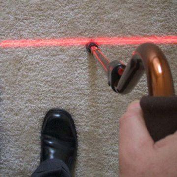laser cane in use