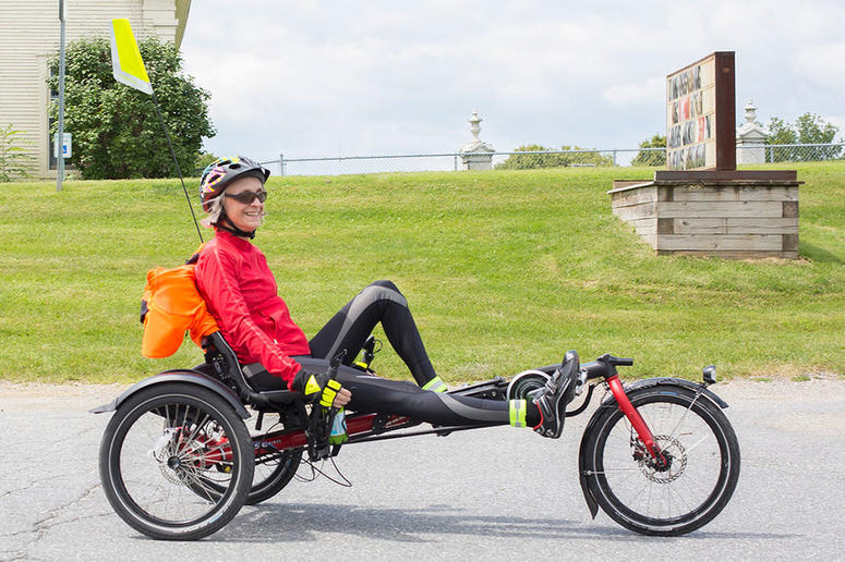 Recumbent tricycle in use