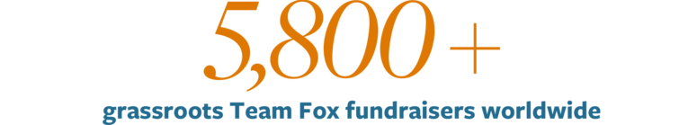 5,800 plus grassroots Team Fox fundraisers worldwide