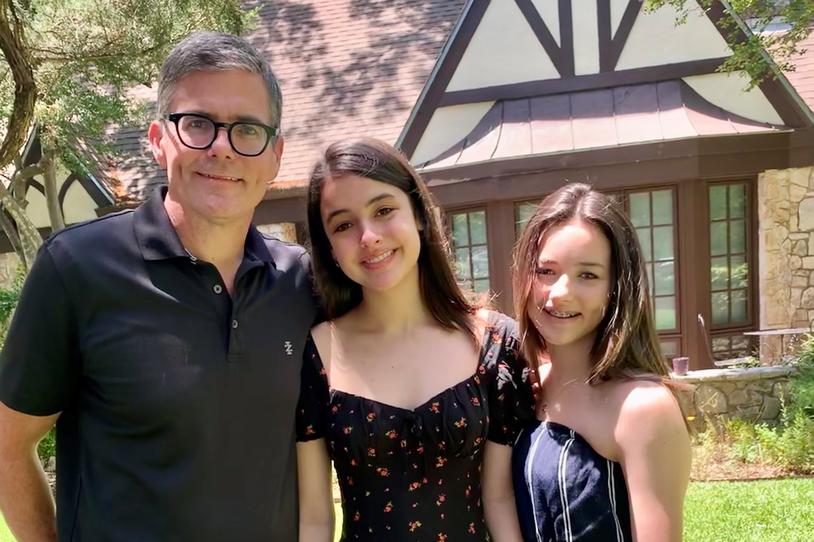 Allan Cole and his daughters