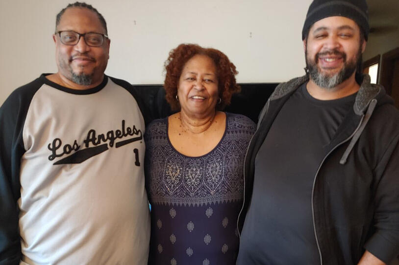 Toney Matthews and her sons, Cliff and Nick.