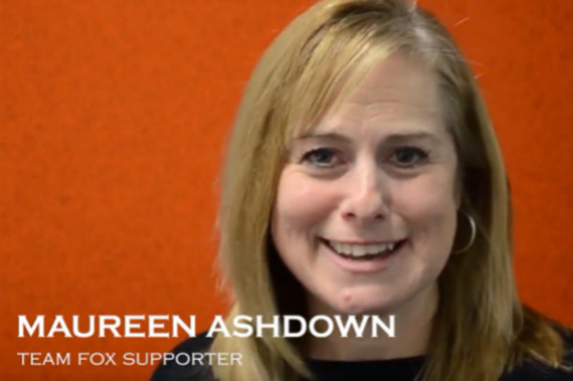 Team Fox supporter Maureen Ashdown.