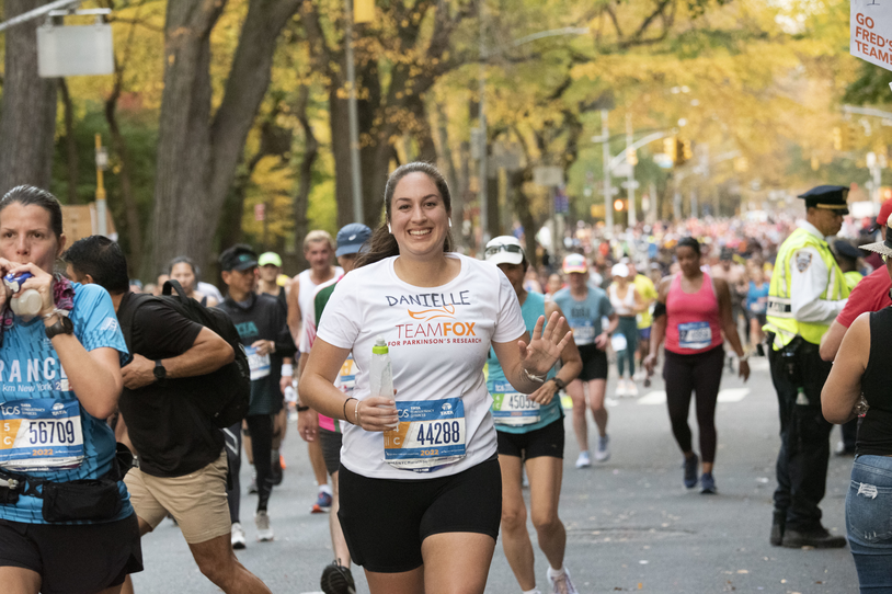 Participant running in a Team Fox endurance event