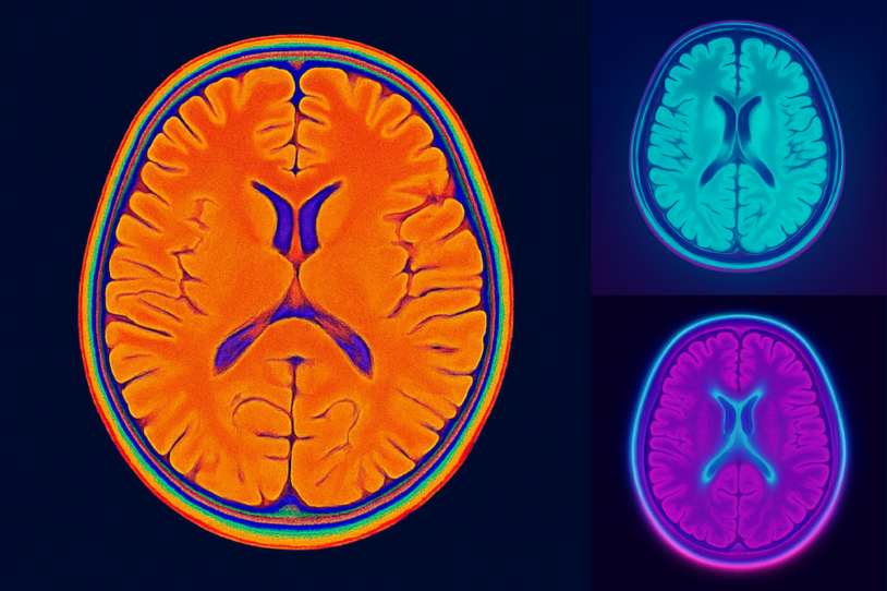 High-Res Colorful scan of a brain