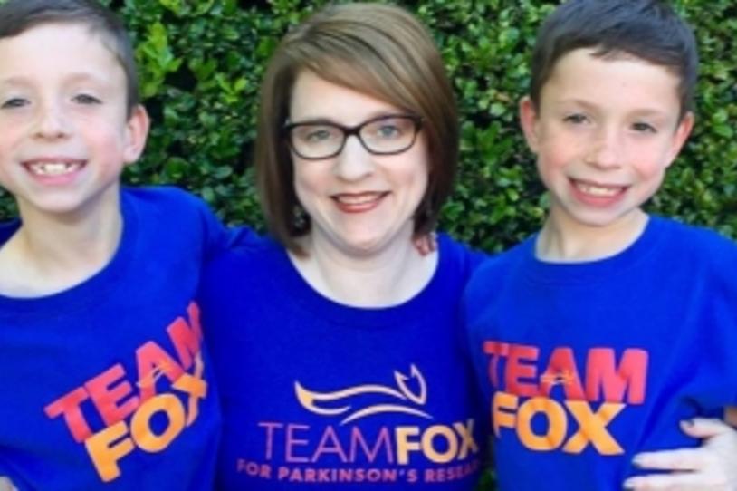 Patient Council Member and Team Fox MVP Nicole Jarvis with sons