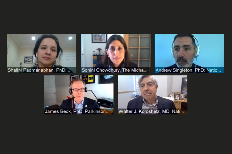 Screenshot from the 2021 virtual Parkinson's Policy Forum